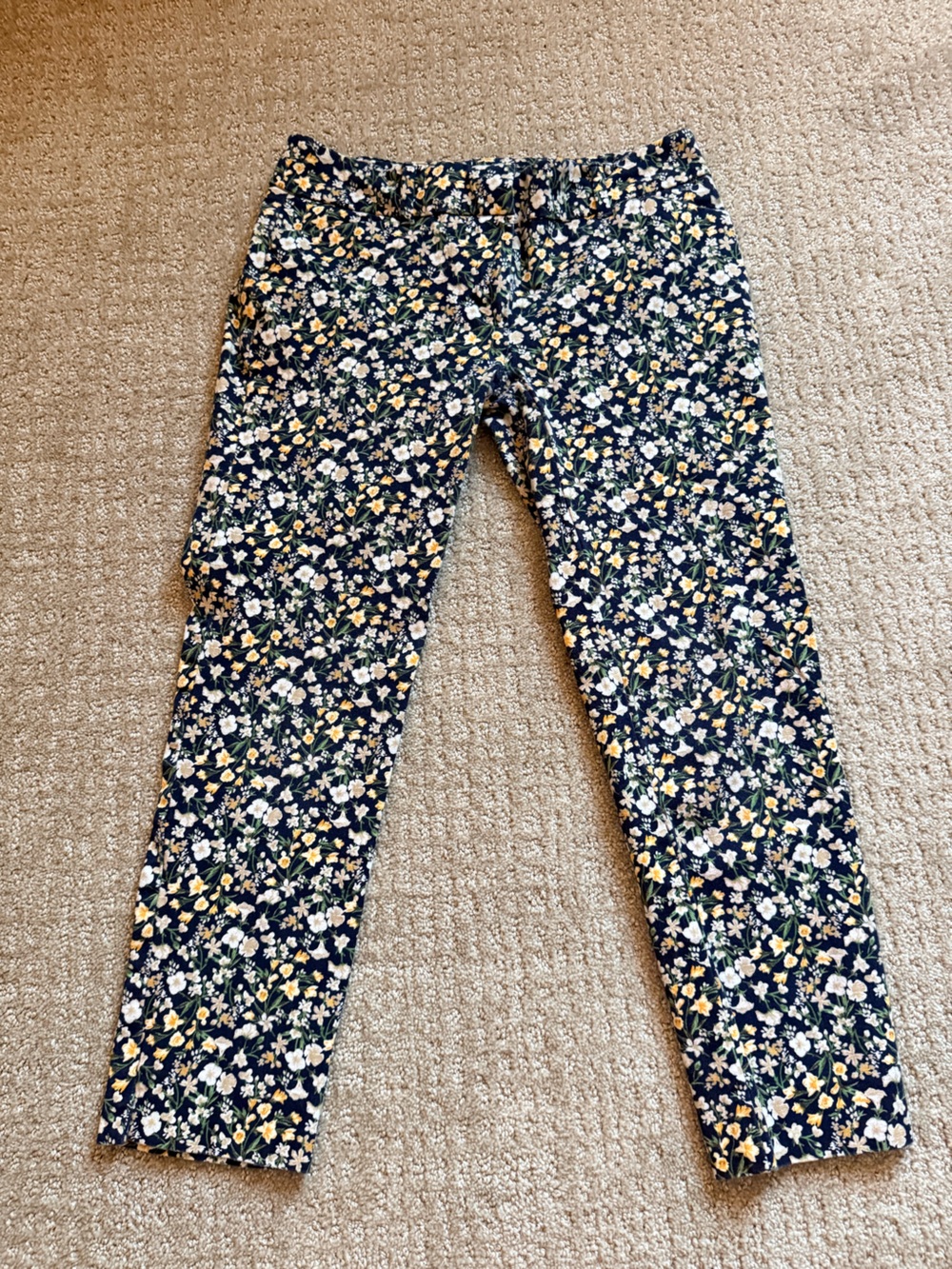New York and Company Cropped Floral Pants